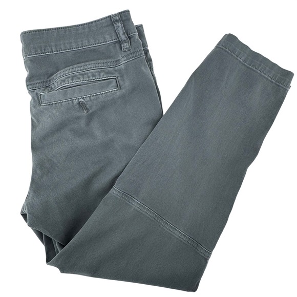Prana Pants - prAna Button‎ Fly Pant Womens 6 Gray Skinny Mid Rise Stretch Hiking Ankle Pants